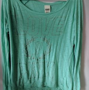 PINK loose teal shirt